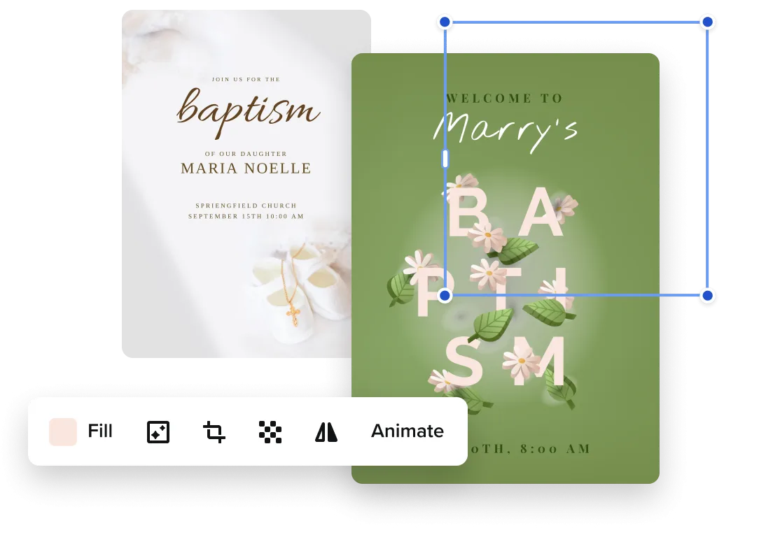criar convite de batismo on-line