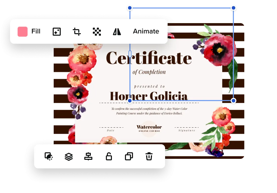 create completion certificate online