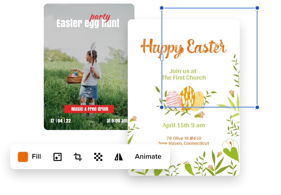 crea inviti di Pasqua online