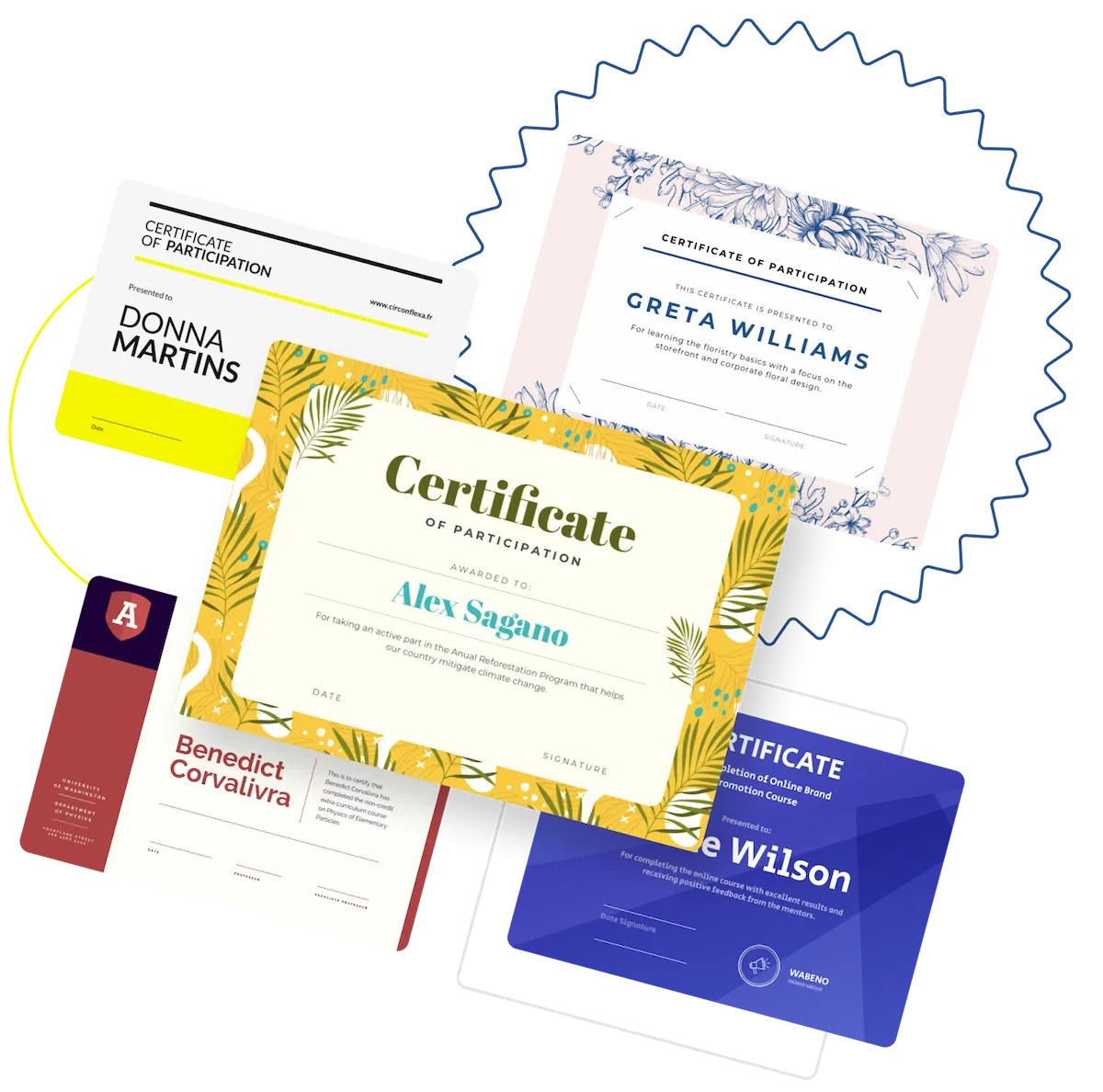 make participation certificate online