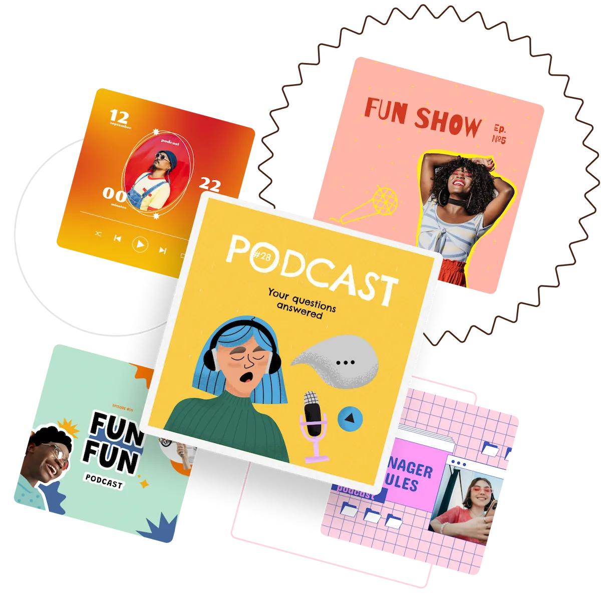 make podcasts cover online