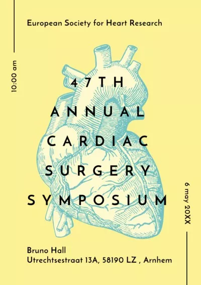 Medical Event Announcement with Anatomical Heart Sketch Pharmacy Posters