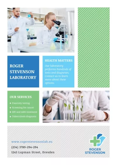 Laboratory services advertisement Pharmacy Posters