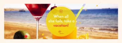 Vacation Offer Cocktail at the Beach Tumblr Banners