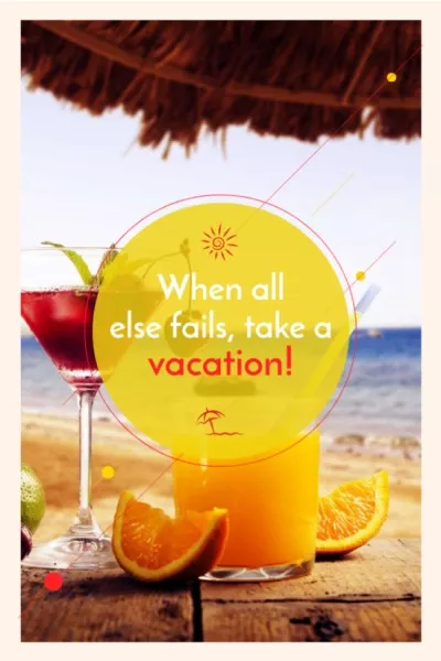 Vacation Offer Cocktail at the Beach Tumblr Graphics