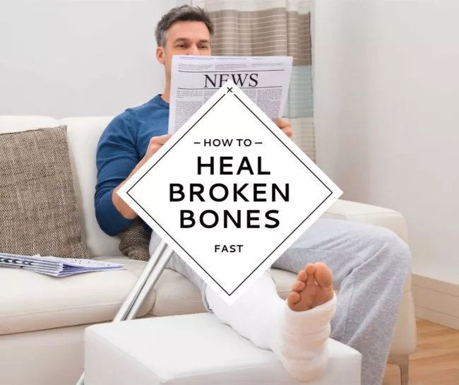 Man with Broken Leg reading Newspaper