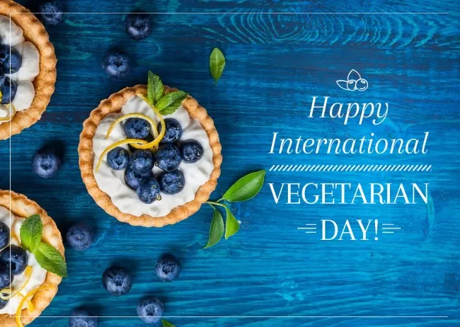 Vegetarian day greeting card