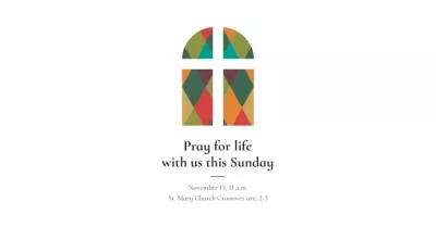 Invitation to Pray with Church Window illustration Facebook Ads