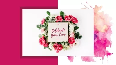 Love Wishes in Flowers Frame YouTube Channel Art
