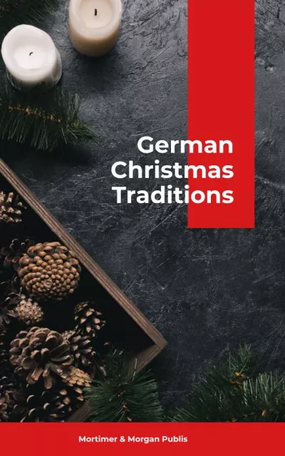 German Traditions with Cones and Candles for Christmas Decor eBook Design