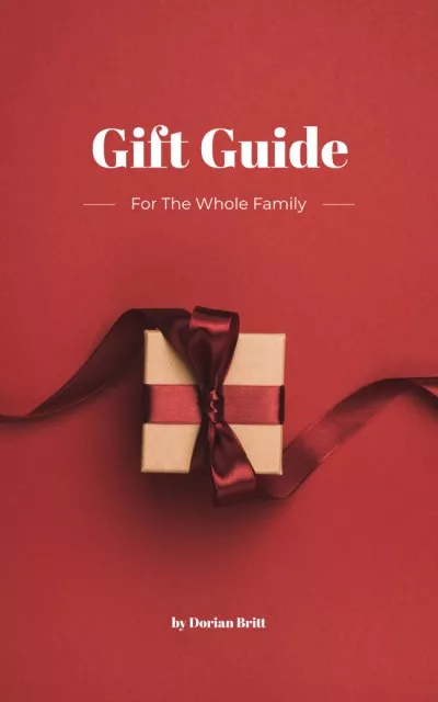 Gift Guide with Red Present Box with Bow eBook Design