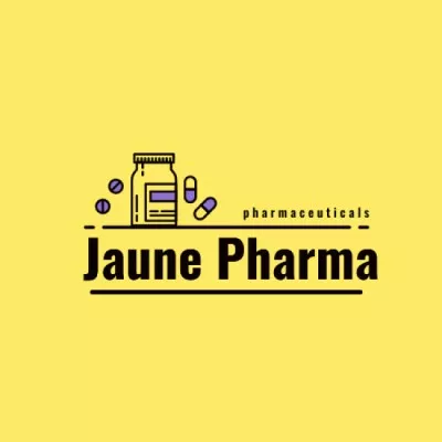 Pharmaceuticals Ad with Pill Bottle Pharmacy Logos