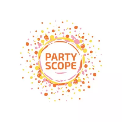 Event Agency with Confetti Burst in Yellow Band Logo Maker