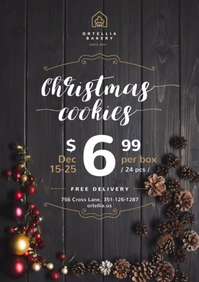Christmas Offer with Sweet Cookies Winter Posters