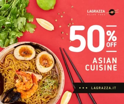 Asian Cuisine Dish with Noodles