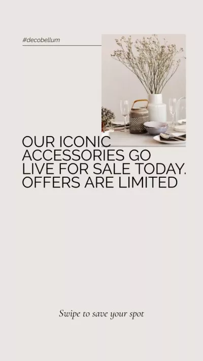Decorative accessories Offer with vintage tableware on table