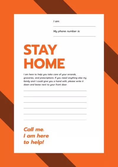 Stay Home awareness with Notice for Elder people Stay home stay safe Posters