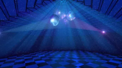 Dance hall with Disco balls