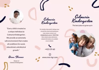 Kindergarten Offer with Kids Brochure Maker