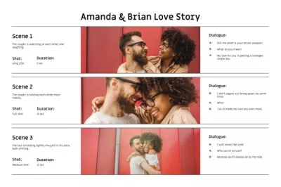Happy Romantic Couple laughing Storyboards