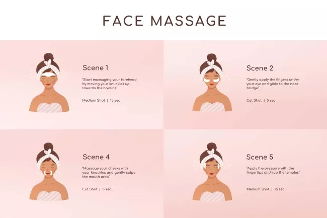 Woman relaxing at Face Massage