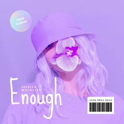 Young Girl in Neon colors Spotify Playlist Cover
