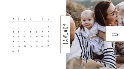 Family on a Walk with Baby Photo Calendars