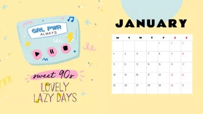 Inspirational and cute Girly illustrations Photo Calendars