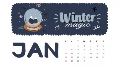 Winter Holidays decor and symbols Calendars