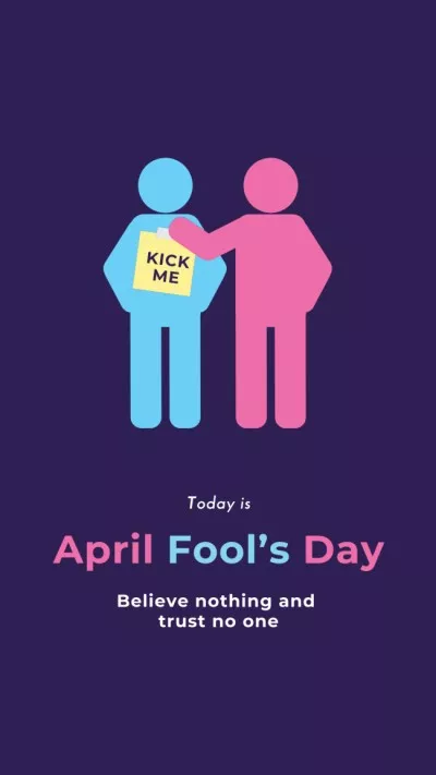April fool's Day Announcement with People making Pranks