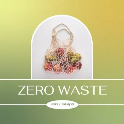 Zero Waste concept with Eco Bag