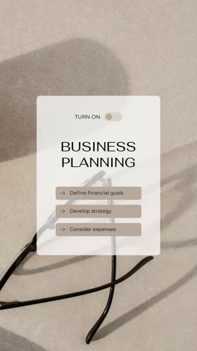 Business Planning steps concept