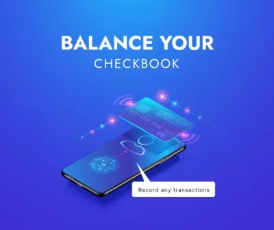 Checkbook application on Phone screen