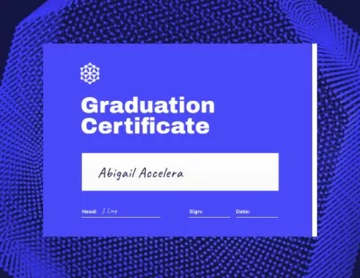 Graduation Award with Abstract Geometric Figure Diploma Certificates