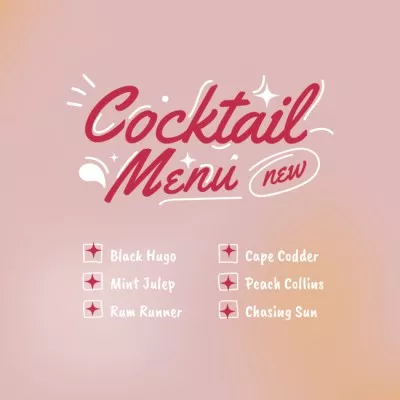 Summer Cocktails Menu Announcement