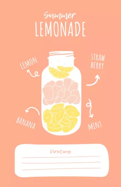 Summer Lemonade Cooking Steps Recipe Cards