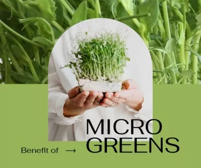 Woman holding Micro Greens