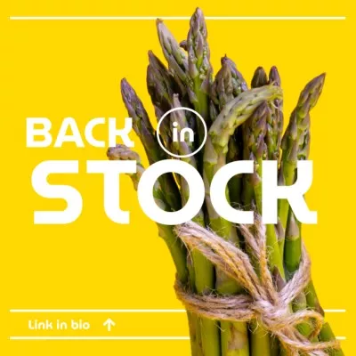 Veggie Store Offer with Fresh Asparagus