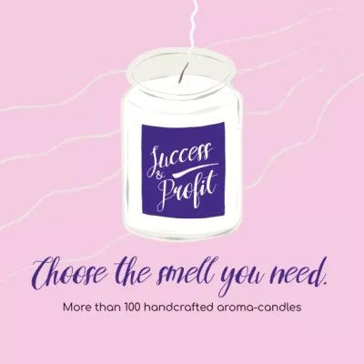 Handcrafted Aroma Candles Ad