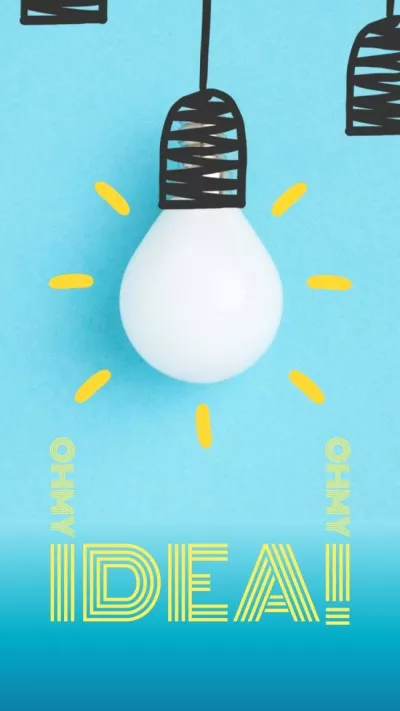 Idea Inspiration with Glowing Lightbulb