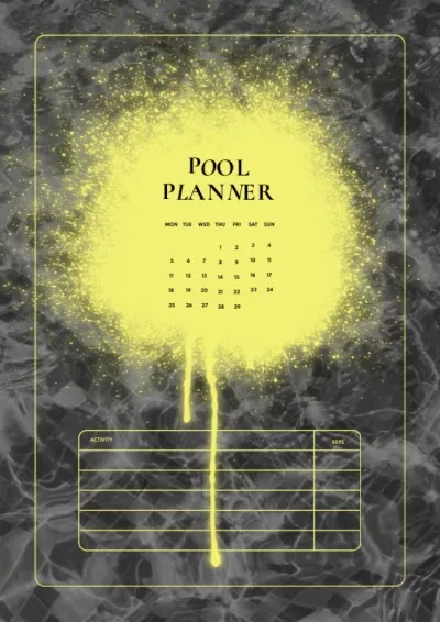 Pool Monthly Planning Sports Schedule Maker