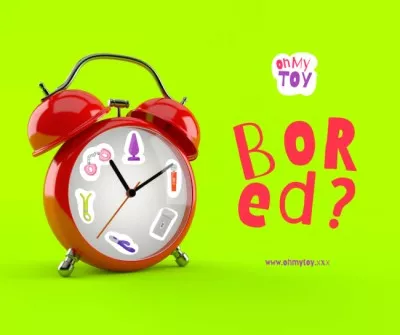 Funny Illustration of Sex Toys on Alarm Clock
