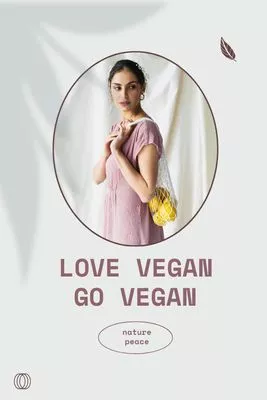 Vegan Lifestyle Concept with Girl in Summer Hat