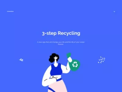 Eco Concept with Woman Recycling Waste