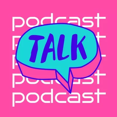Podcast Topic Announcement with Speech Bubble