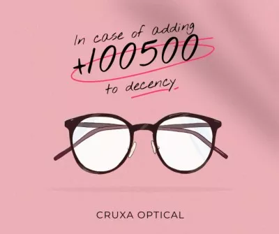 Glasses Store promotion in pink