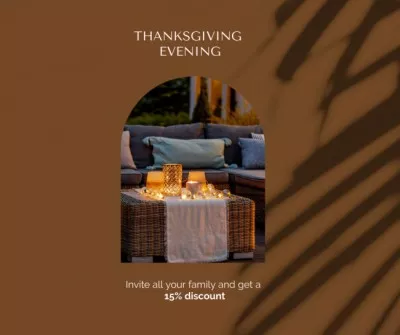 Thanksgiving Holiday Celebration with Cozy Festive Table