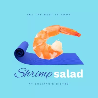 Funny Shrimp on Yoga Mat