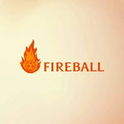 Sport Club Emblem with Soccer Ball Fire Logos