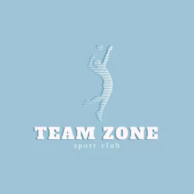 Sport Club Emblem with Sportsman Fitness Logos